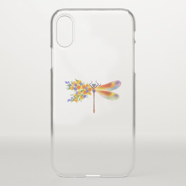 Yellow Flower Dragonfly Uncommon iPhone Case (Back)