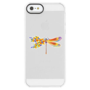Yellow Flower Dragonfly Permafrost iPhone SE/5/5s Case