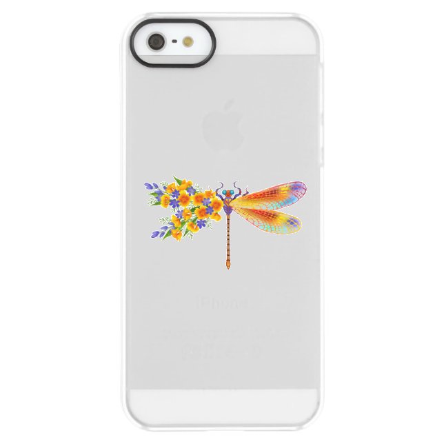 Yellow Flower Dragonfly Uncommon iPhone Case (Back)