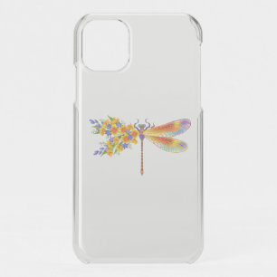 Yellow Flower Dragonfly iPhone 11 Case