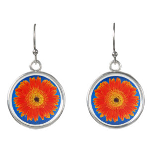 Yellow flower earrings