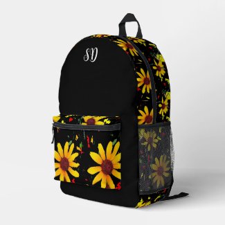 Yellow Flower Floral Monogram 