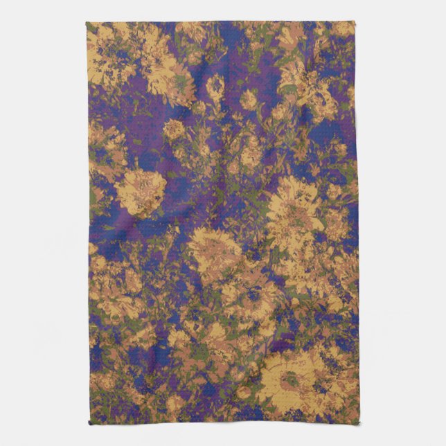 Yellow flower kitchen towel (Vertical)