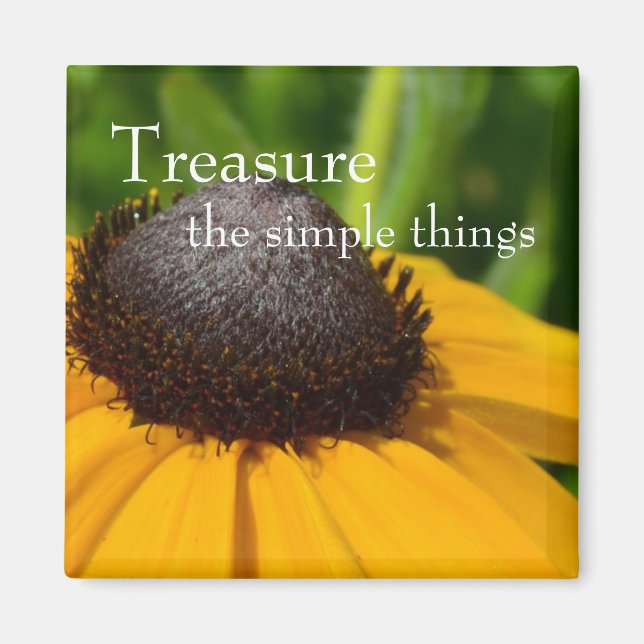 Yellow Flower Macro Magnet (Front)