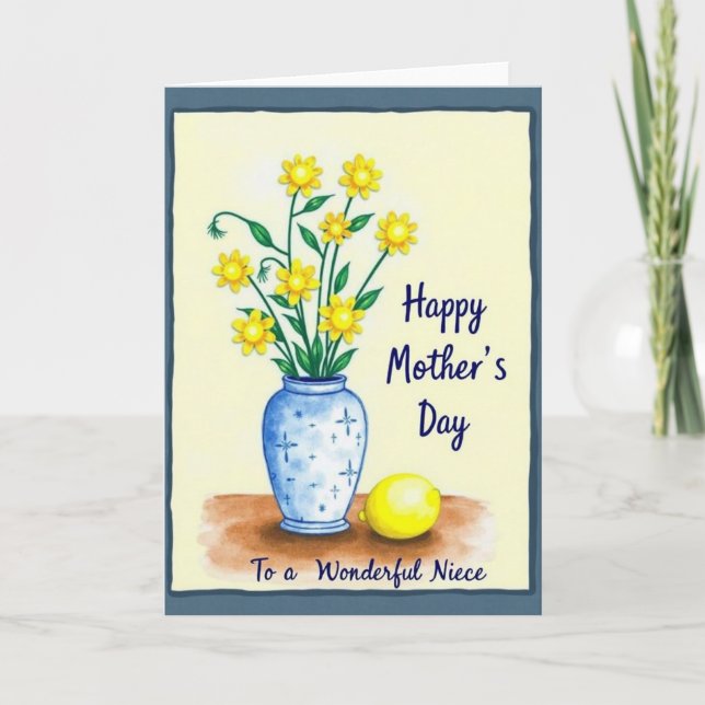 Yellow Flower Mothers Card (Front)