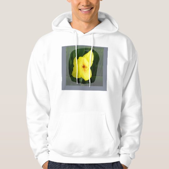Yellow Flower Orange square Hoodie