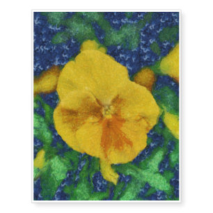 Yellow flower painting temporary tattoos