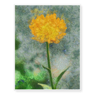 Yellow flower painting temporary tattoos