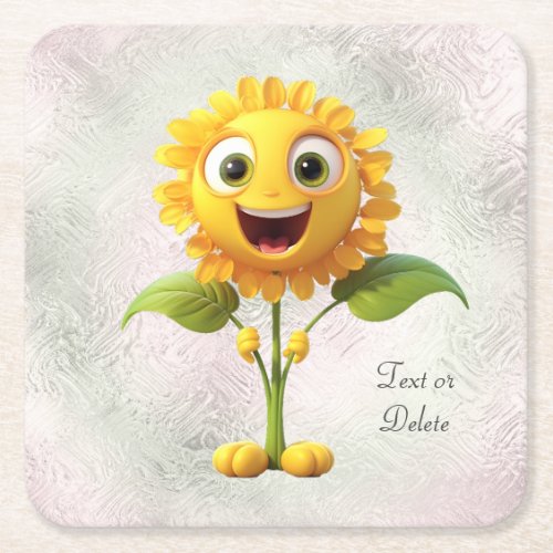 Yellow Flower Paper Coaster