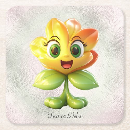 Yellow Flower Paper Coaster