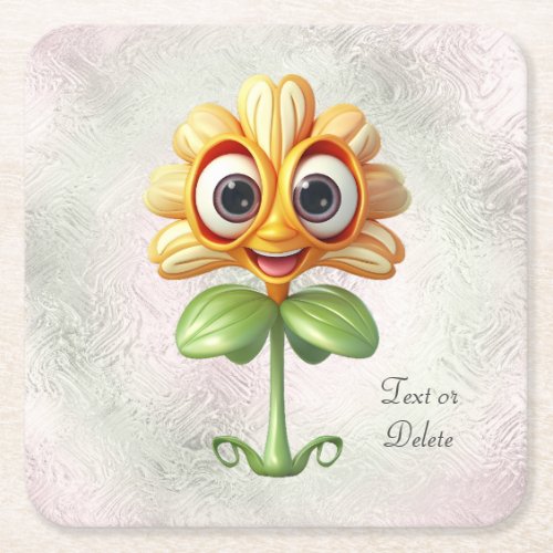 Yellow Flower Paper Coaster