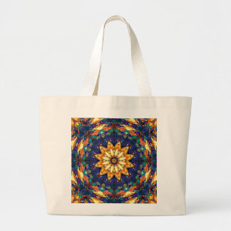 yellow flower pattern tote bag