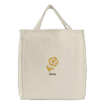 Yellow Flower Personalized Embroidered Bag