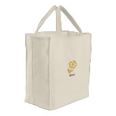 Yellow Flower Personalized Embroidered Bag (Angled)
