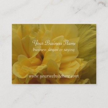 Yellow Flower Petals Chubby Business Cards Florist by Jamene at Zazzle
