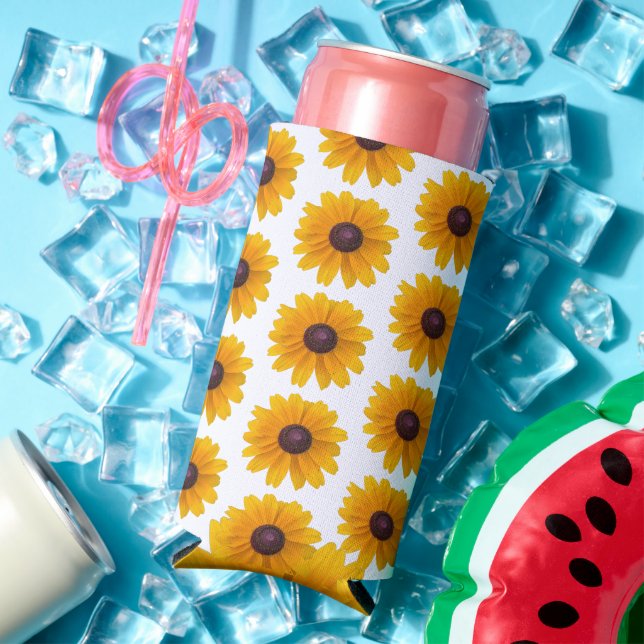 Yellow Flower Photo Can Cooler (In Situ Summer)