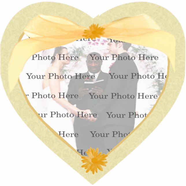 Yellow Flower Photo Frame Statuette (Front)