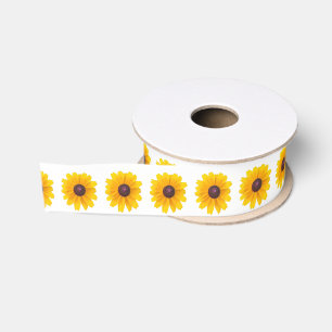 Yellow Flower Photo Grosgrain Ribbon