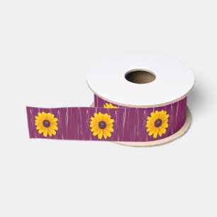 Yellow Flower Photo Grosgrain Ribbon