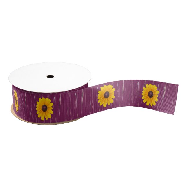 Yellow Flower Photo Grosgrain Ribbon (Spool)