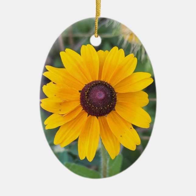 Yellow Flower Photo Ornament  (Front)