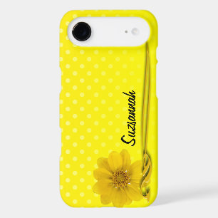 Yellow Flower Photo Scroll Polka Dot Personalized iPhone 17 Air Case