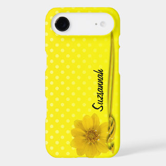 Yellow Flower Photo Scroll Polka Dot Personalized iPhone 17 Air Case