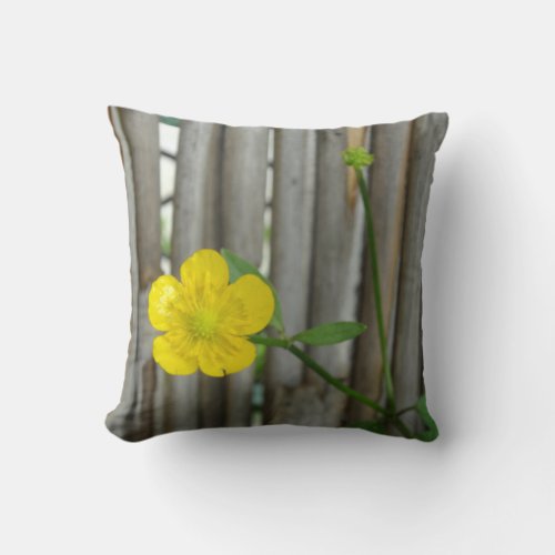 Yellow Flower Photo Throw Cushion 41 cm x 41 cm