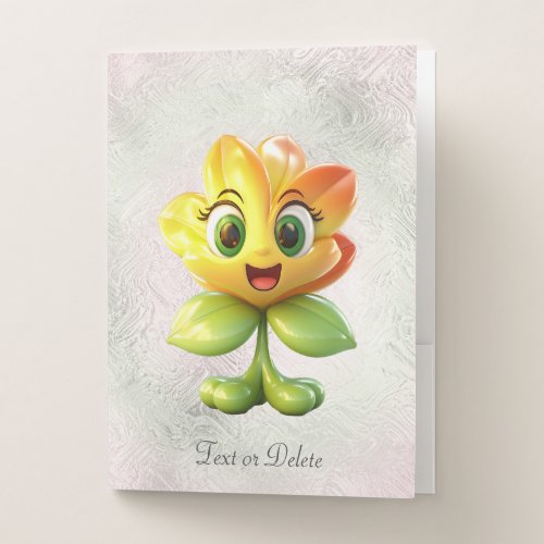 Yellow Flower Pocket Folder