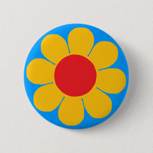 Yellow Flower Power Button