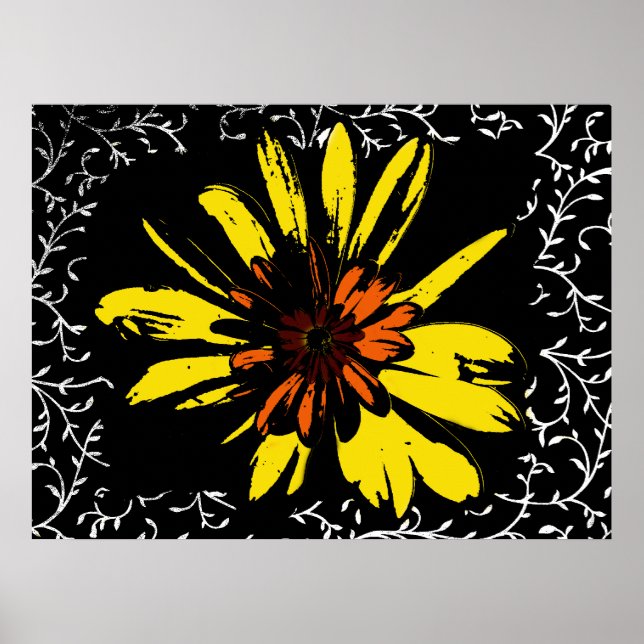 Yellow Flower Power Poster (Front)