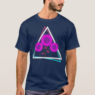 Yellow Flower Retro 90s Art Vaporwave Hippie Sunfl T-Shirt