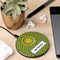 Yellow Flower Ribbon by Kenneth Yoncich Wireless Charger