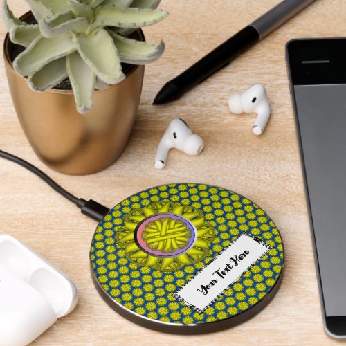 Yellow Flower Ribbon by Kenneth Yoncich Wireless Charger
