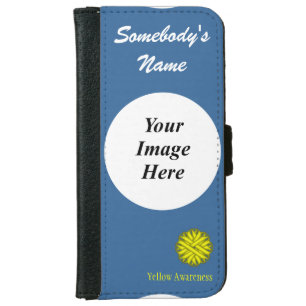 Yellow Flower Ribbon Template by Kenneth Yoncich Wallet Phone Case For iPhone 6/6s