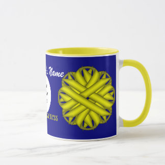 Yellow Flower Ribbon Tmpl by Kenneth Yoncich Mug