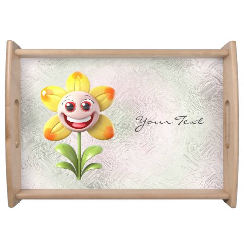 Yellow Flower Serving Tray