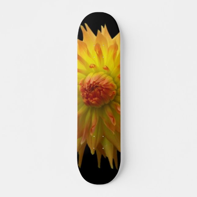 Yellow Flower Skateboard Deck (Front)