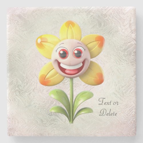 Yellow Flower Stone Coaster