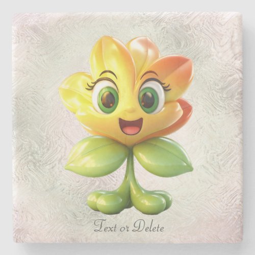 Yellow Flower Stone Coaster