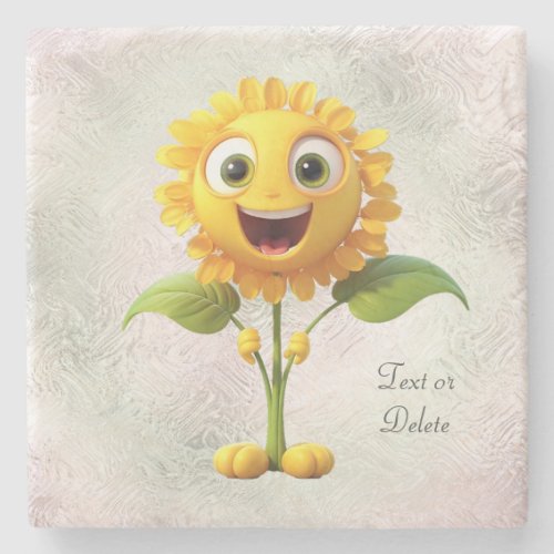 Yellow Flower Stone Coaster