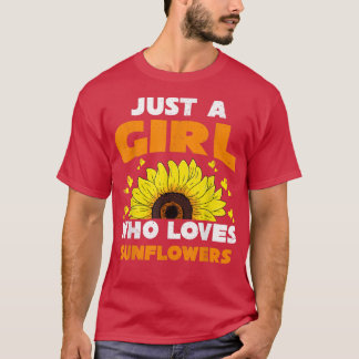 Yellow Flower Sunflower Lover Girls Women Sunshine T-Shirt