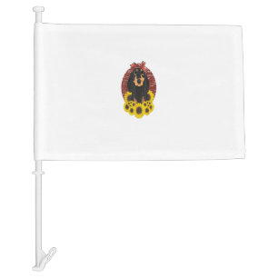 Yellow Flower Sunflower Women Girls Dog Gift Dachs Car Flag
