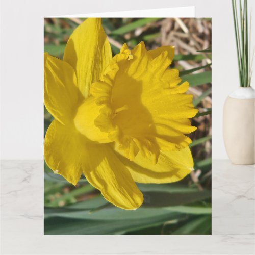 Yellow flower thank you card