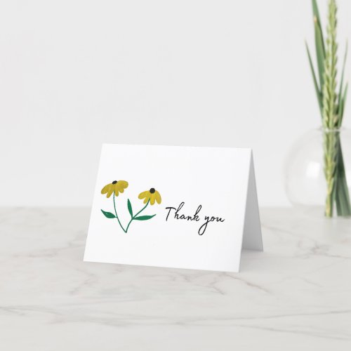 Yellow Flower Thank You Card