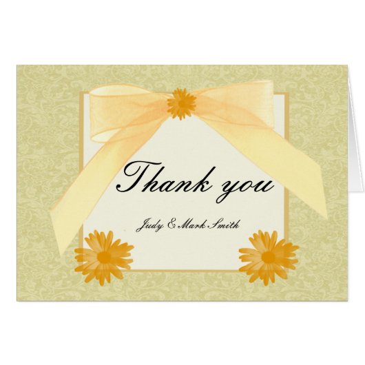 Yellow Flower Thank You Cards (Front Horizontal)