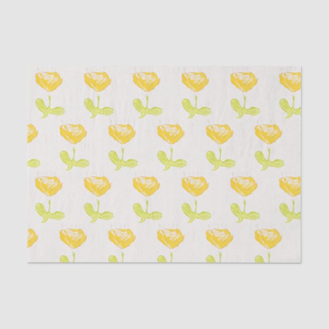 Yellow Flower Tissue Paper (Front)
