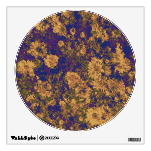 Yellow flower wall decal