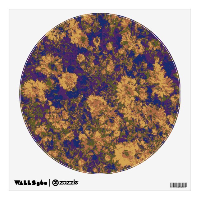 Yellow flower wall decal (Front)