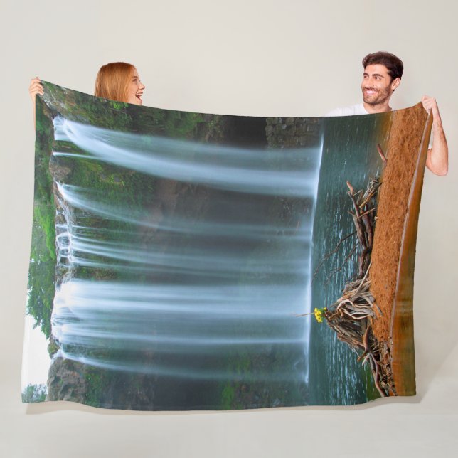 YELLOW FLOWER WATERFALL FLEECE BLANKET (In Situ)